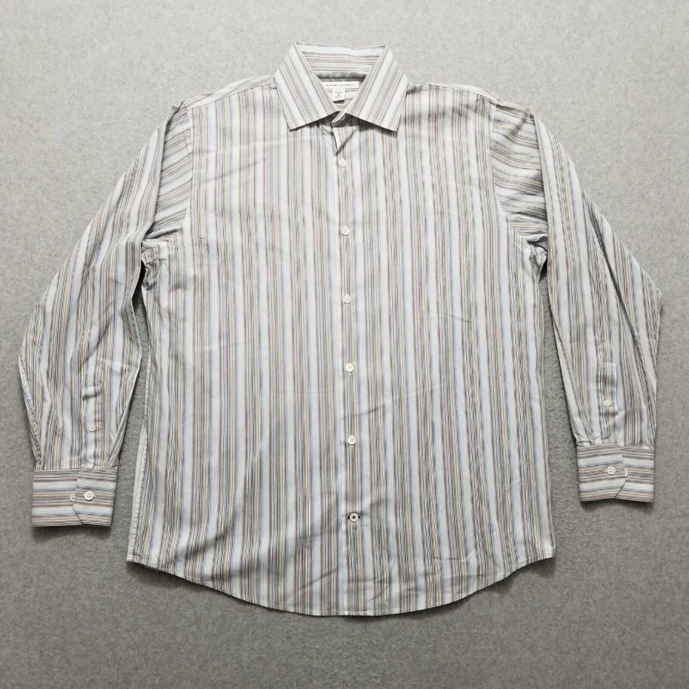 Banana Republic Shirt Mens Small 14-14.5 Striped Button Down‎ Long Sleeve